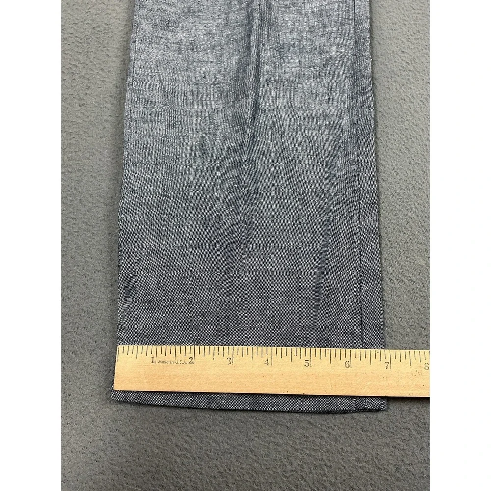 J.Crew The Driggs Pants Mens 35x32 Blue Linen Chambray Slim Chino‎ Preppy Spring